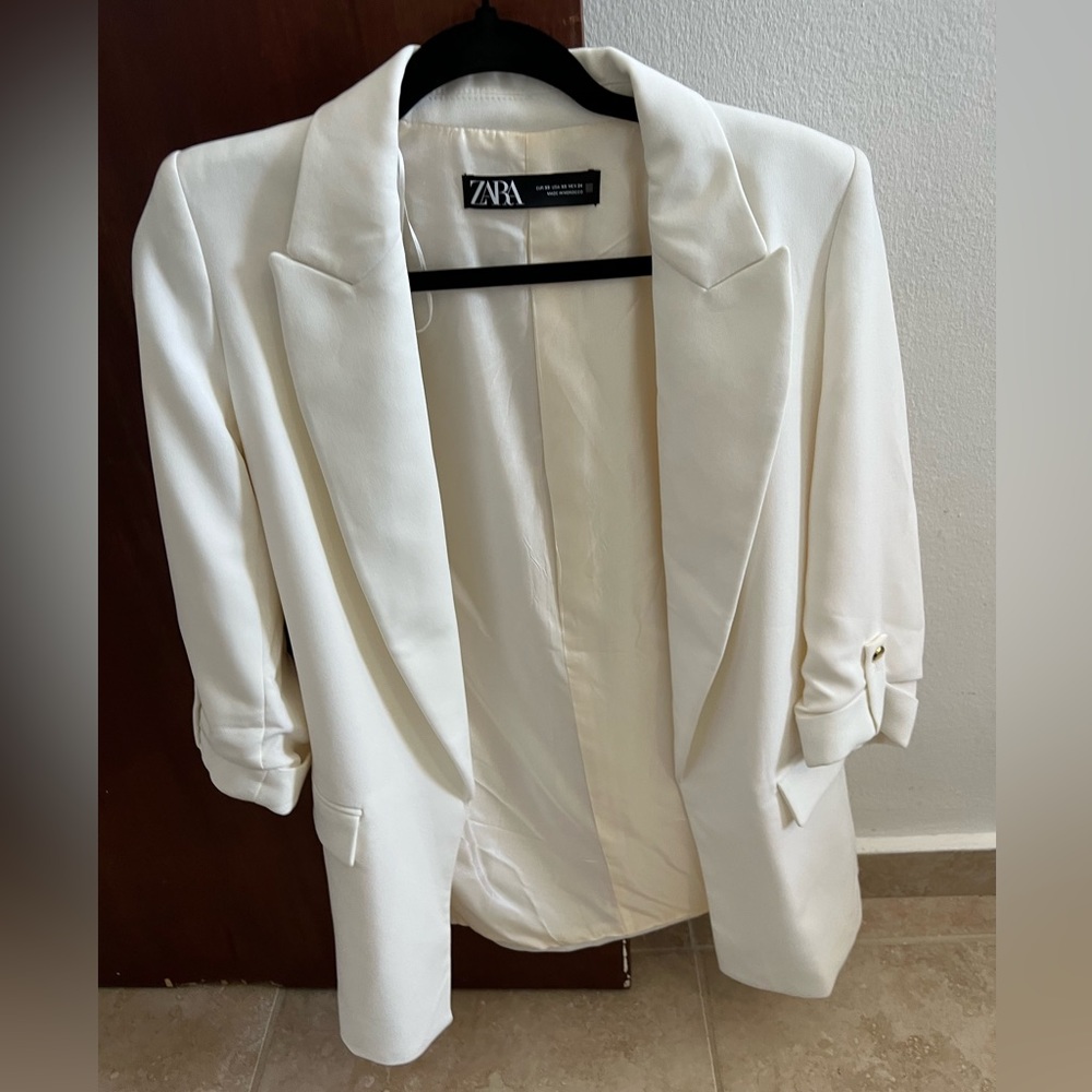 Zara off white casual blazer